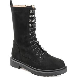 Journee Collection Women's Cadee Inside Zip Block Heel Booties Black Size 9.5